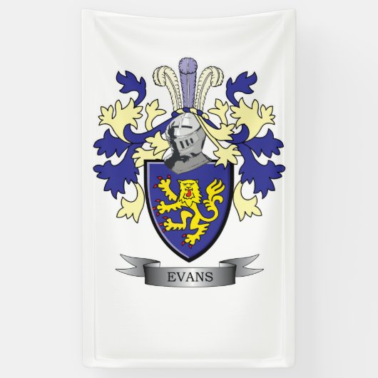 Evans-Familienwappen-Wappen Banner (Vertikal)
