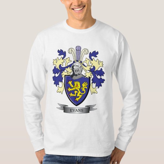 Evans-Familienwappen-Wappen T-Shirt (Vorderseite)