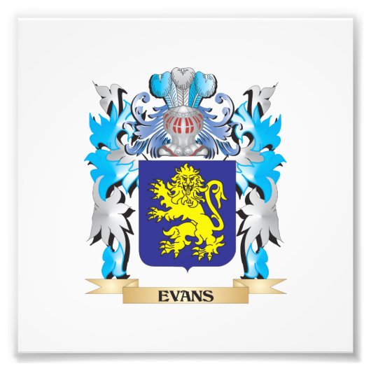 Evans-Wappen - Familienwappen Fotodruck (Vorne)