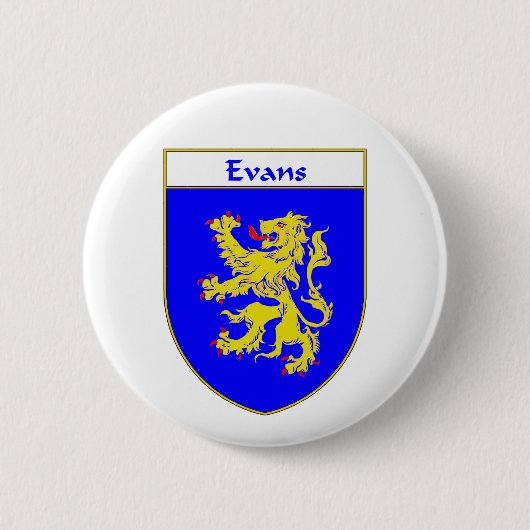 Evans-Wappen/Familienwappen (Wales) Button (Vorderseite)
