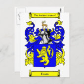 Evans-Wappen Postkarte (Vorne/Hinten)
