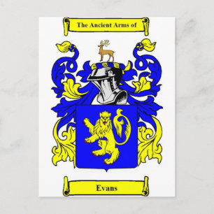 Evans-Wappen Postkarte