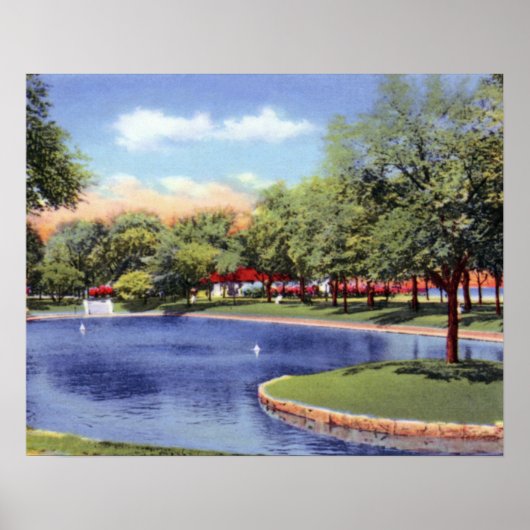 Evanston Illinois Lagoon Lake Front Park Poster (Vorne)