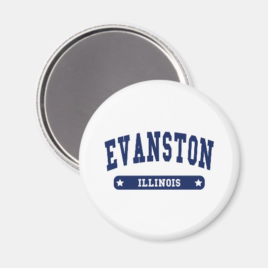 Evanston Illinois Uni Style T-Shirts Magnet (Vorderseite/Rückseite)