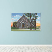 Evanston, WY - Church of St. Mary Magdalene View Leinwanddruck (Insitu (Holzboden))