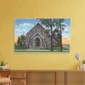 Evanston, WY - Church of St. Mary Magdalene View Leinwanddruck (Insitu (Wohnzimmer))