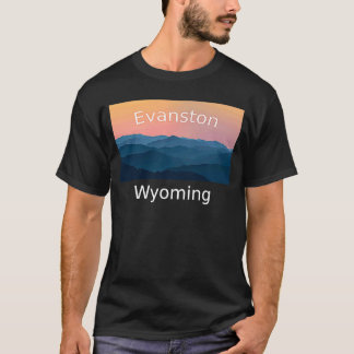 Evanston Wyoming Mountain Sonnenuntergang T-Shirt