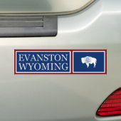 Evanston Wyoming State Flag Autoaufkleber (Auf Auto)