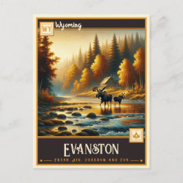 Evanston Wyoming | VINTAG Postkarte