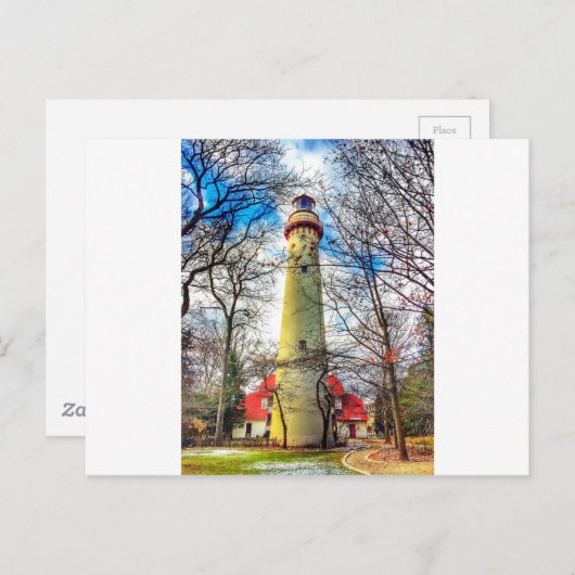 Evanston's Light House Postkarte (Vorne/Hinten)