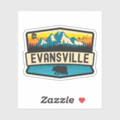 Evansville, Alaska Aufkleber (Blatt)