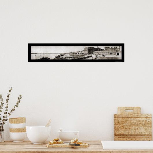 Evansville IN Panorama Foto 1907 Poster (Küche)