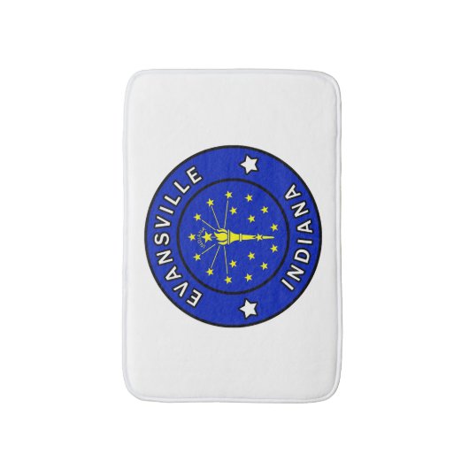 Evansville Indiana Badematte (Vorderseite Vertikal)