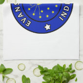 Evansville Indiana Geschirrtuch (Gefaltet)