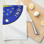 Evansville Indiana Geschirrtuch (Viertel Falte)