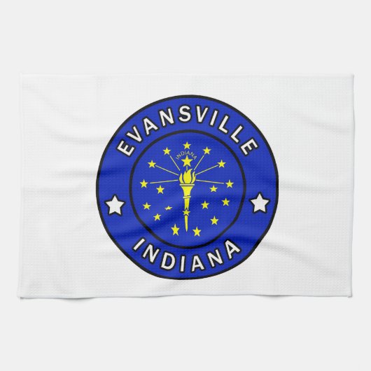 Evansville Indiana Geschirrtuch (Horizontal)