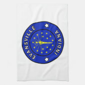 Evansville Indiana Geschirrtuch (Vertikal)