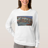 Evansville, Indiana - große Buchstabe-Szenen T-Shirt (Vorderseite)