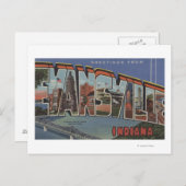 Evansville, Indiana - Große Buchstabenszenen Postkarte (Vorne/Hinten)