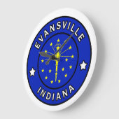 Evansville Indiana Große Wanduhr (Winkel)
