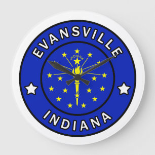 Evansville Indiana Große Wanduhr