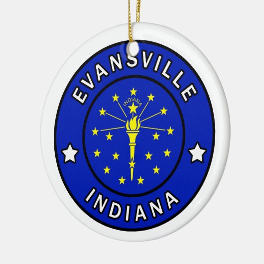 Evansville Indiana Keramik Ornament (Links)