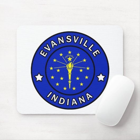 Evansville Indiana Mousepad (Mit Mouse)