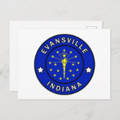 Evansville Indiana Postkarte (Vorne/Hinten)