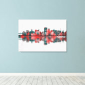 Evansville Indiana Skyline Leinwanddruck (Insitu (Holzboden))