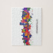 Evansville Indiana Skyline Puzzle (Vertikal)