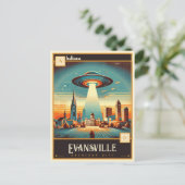 Evansville, Indiana | VINTAG Postkarte (Stehend Vorderseite)