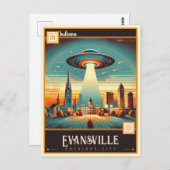 Evansville, Indiana | VINTAG Postkarte (Vorne/Hinten)