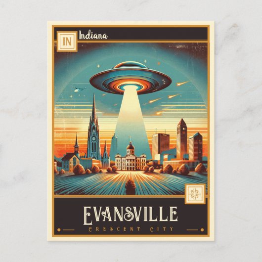 Evansville, Indiana | VINTAG Postkarte (Vorderseite)