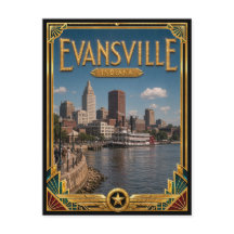 Evansville Indiana Vintage Art Deco Golden Age
