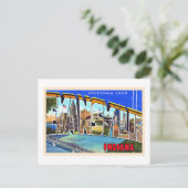 Evansville Indiana Vintage Large Letter Postcard Postkarte (Stehend Vorderseite)