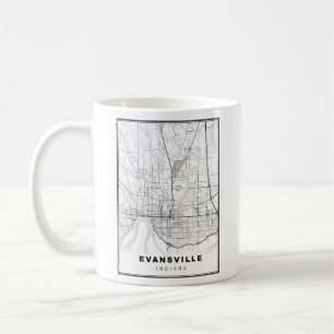 Evansville-Karte Kaffeetasse