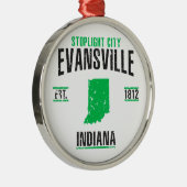 Evansville Silbernes Ornament (Rechts)