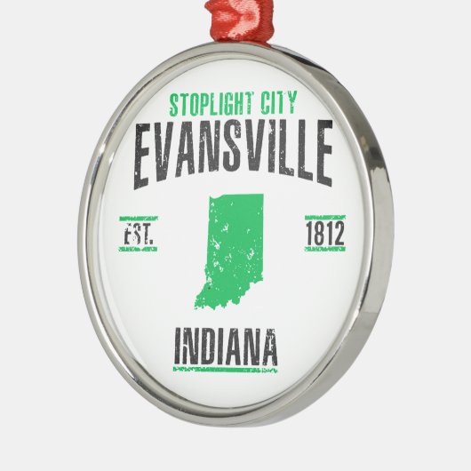 Evansville Silbernes Ornament (Links)