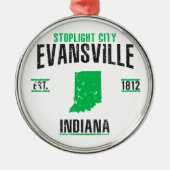 Evansville Silbernes Ornament (Vorne)