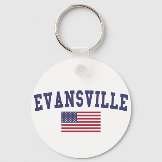 Evansville US-Flagge Schlüsselanhänger (Vorderseite)