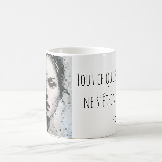 Évaporation Portrait chic pixel art noir et blanc Kaffeetasse (Mittel)