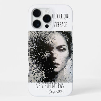 Évaporation Portrait Pixel Art Noir et Blanc iPhone 16 Pro Max Hülle