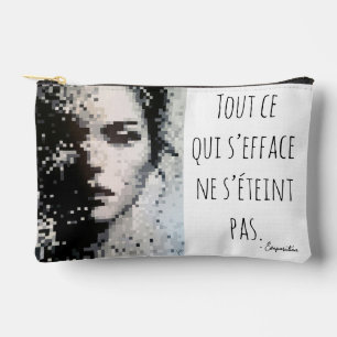 Évaporation Portrait Pixel Art Noir et Blanc Zubehörtasche