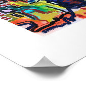 Eva's Garden-Hand bemalt Abstrakte Kunst Poster (Ecke)