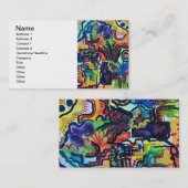 Eva's Garden-Hand Malerei Moderne Kunst Visitenkarte (Vorne/Hinten)