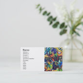 Eva's Garden-Hand Malerei Moderne Kunst Visitenkarte (Stehend Vorderseite)