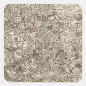 Evaux Quadratischer Aufkleber (Vorderseite)