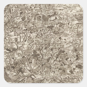 Evaux Quadratischer Aufkleber