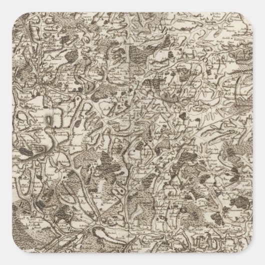 Evaux Quadratischer Aufkleber (Vorderseite)