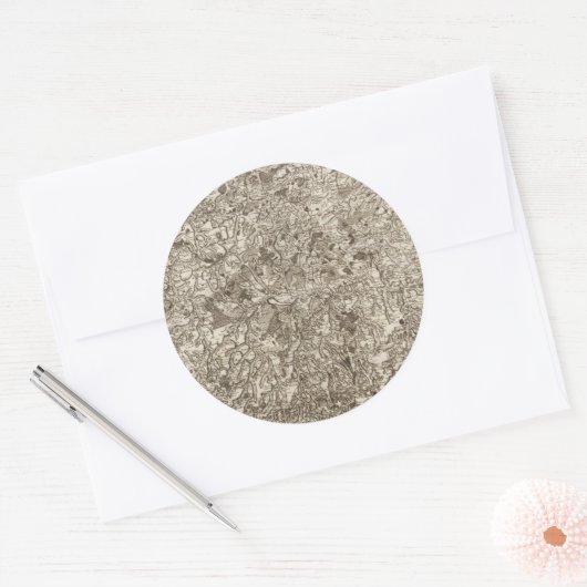 Evaux Runder Aufkleber (Umschlag)